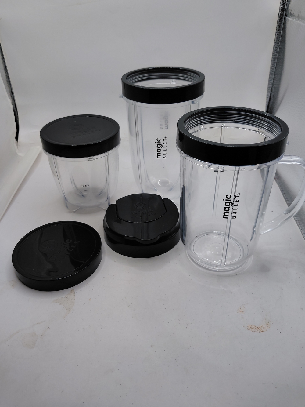 Magic Bullet Clear Black Lid Blender Cup Set - 5-Piece